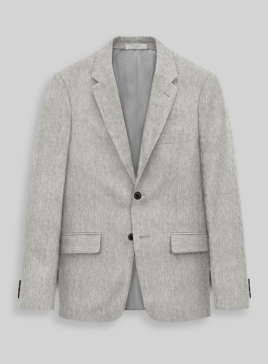 Stylbiella Spring Gray Linen Jacket - StudioSuits