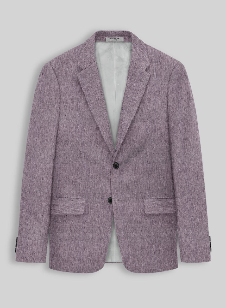 Stylbiella Spring Purple Linen Jacket - StudioSuits
