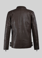 Thunderbolt Brown Moto Leather Jacket - StudioSuits