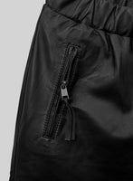 Traverse Black Leather Joggers - StudioSuits
