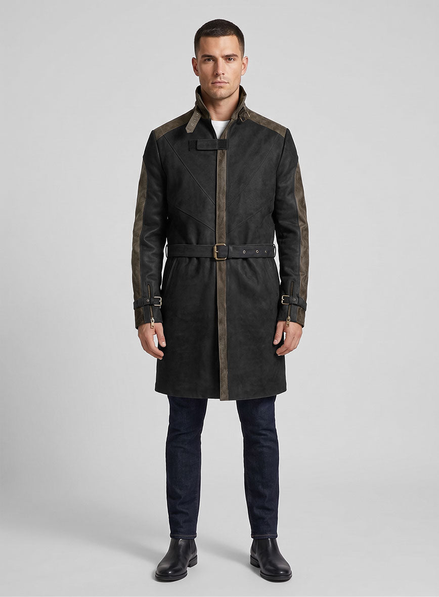 Watch Dog Leather Trench Coat – StudioSuits