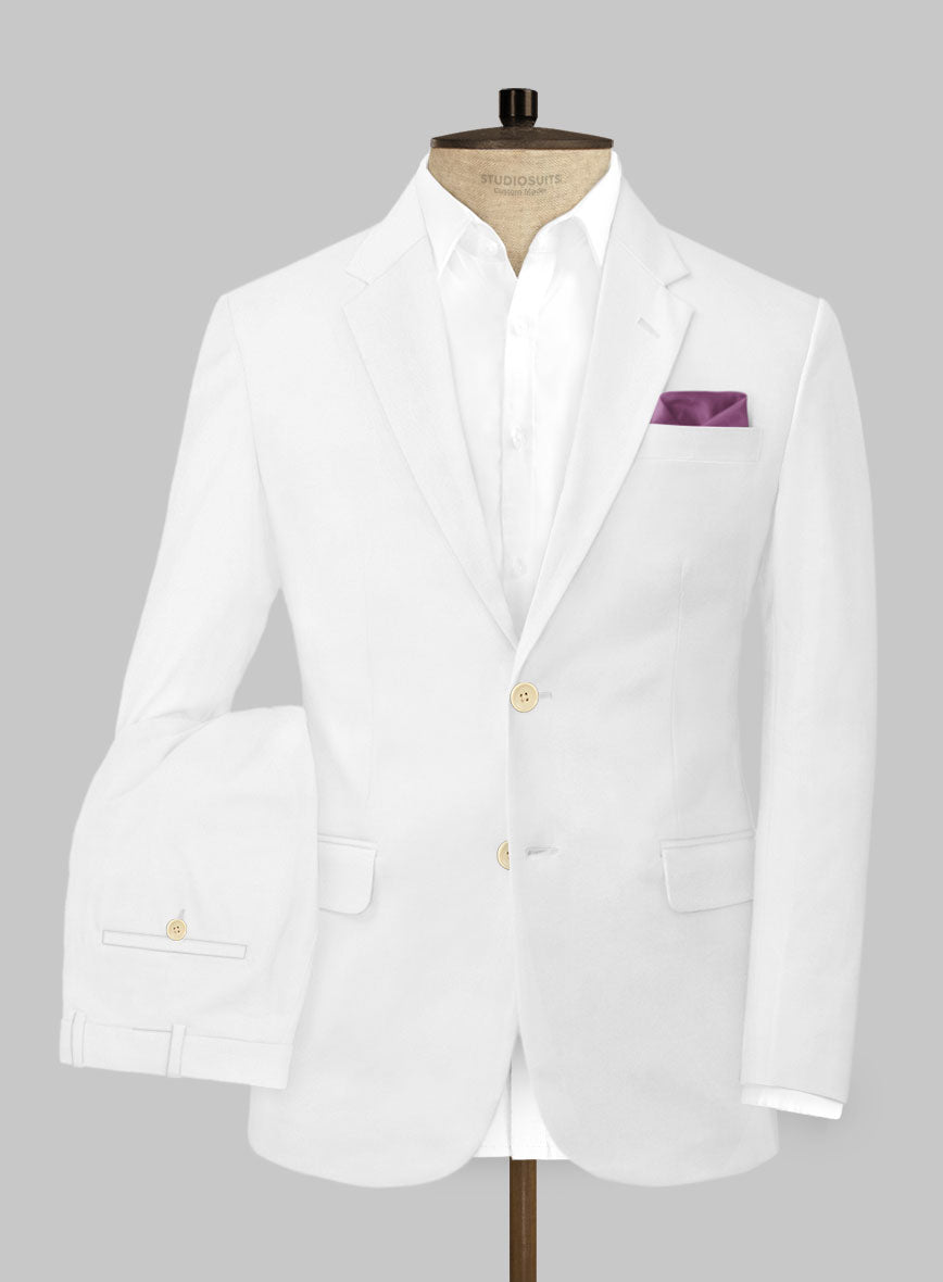 White Stretch Chino Suit - StudioSuits