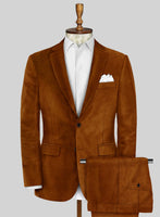 Windsor Tan Velvet Suit - StudioSuits