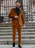 Windsor Tan Velvet Tuxedo Suit - StudioSuits