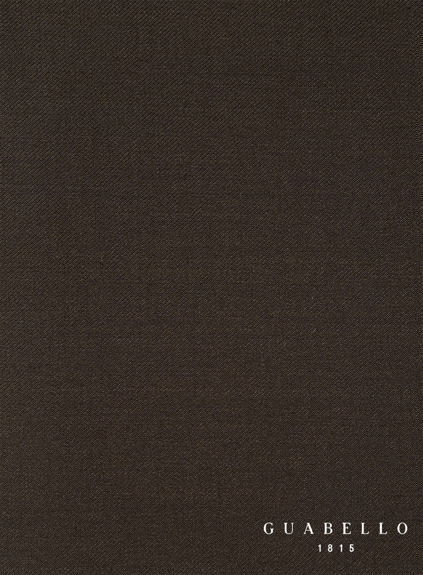 Women's Guabello Espresso Brown Twill Jacket - StudioSuits