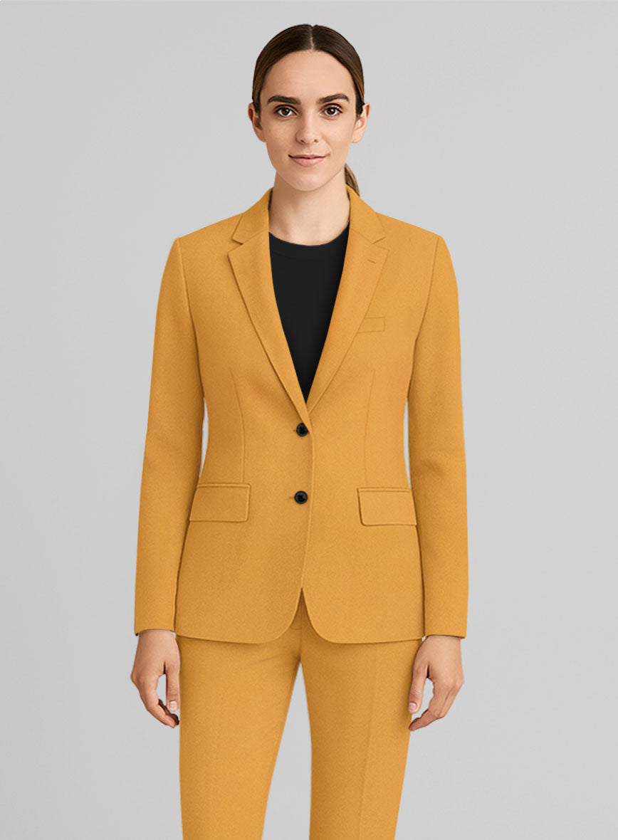 Women's Ochre Napoli Stretch Light Weight Cotton Jacket - StudioSuits