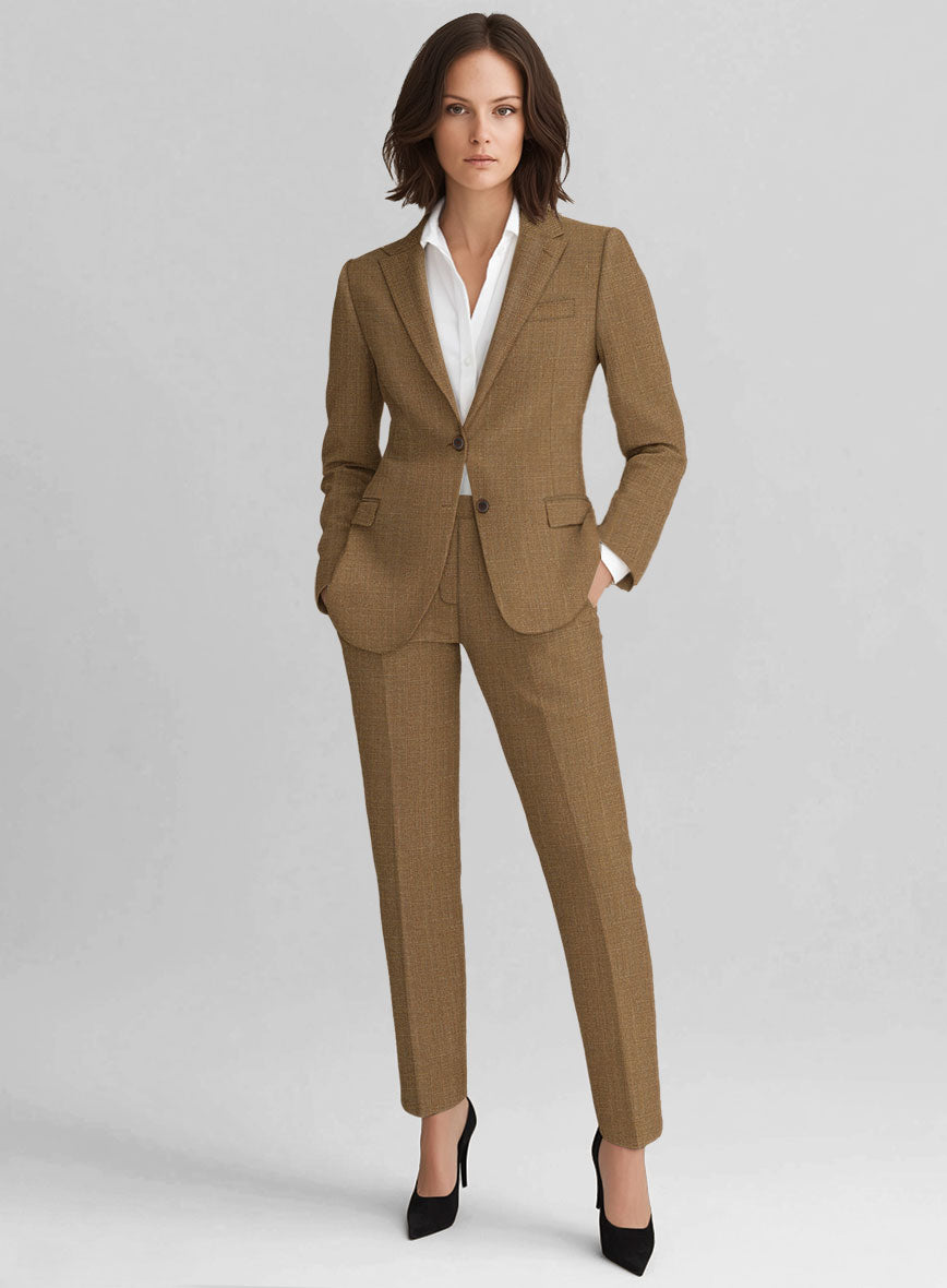 StudioSuits- Women's Sepia Brown Linen Suit StudioSuits- Women's Sepia Brown Linen Suit