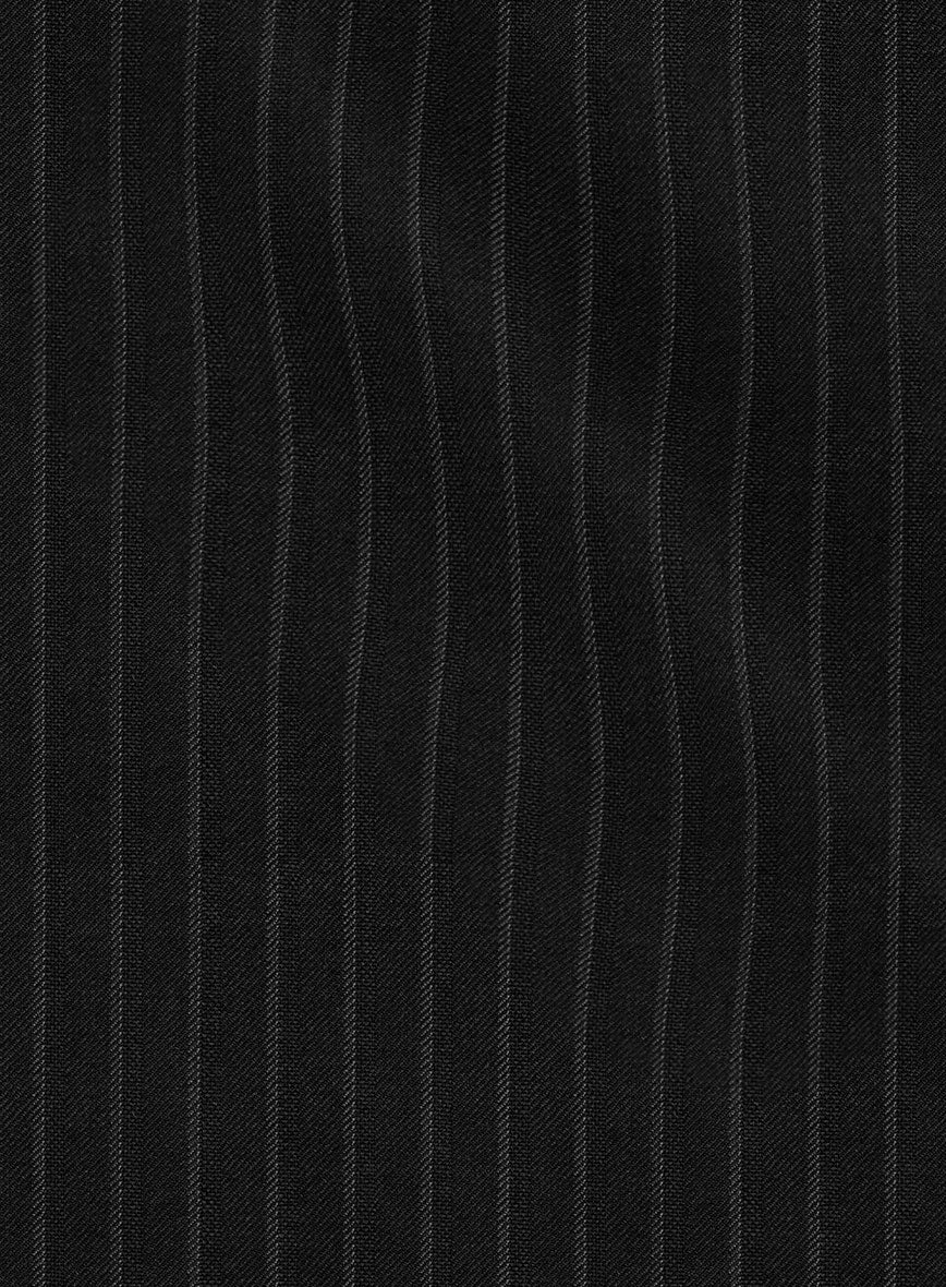 Women's Windsor Black Stripe Wool Jacket - StudioSuits