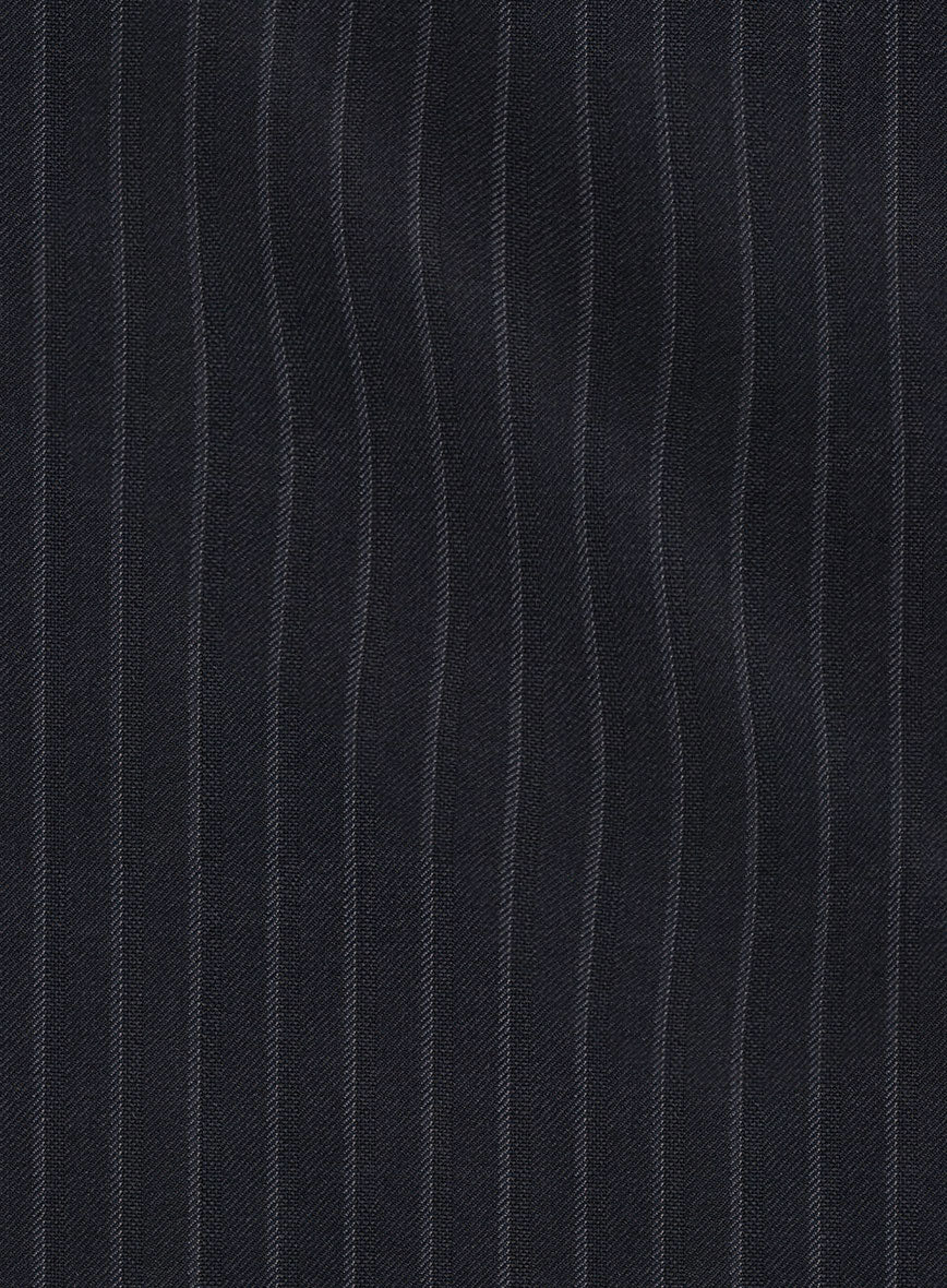 Women's Windsor Blue Stripe Wool Jacket - StudioSuits