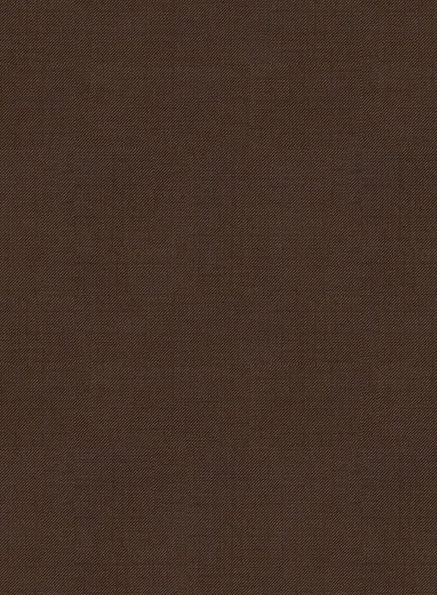 Worsted Brown Wool Suit - StudioSuits