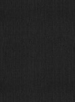 Worsted Dark Charcoal Wool Ivory Bar Jacket - StudioSuits