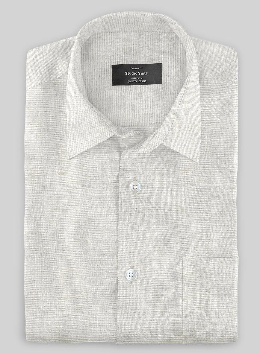 Barn Beige Cotton Linen Shirt - StudioSuits