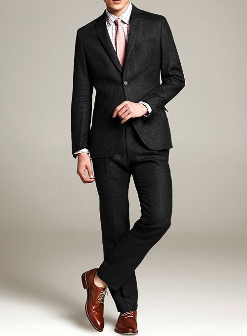 Black Linen Suits - StudioSuits