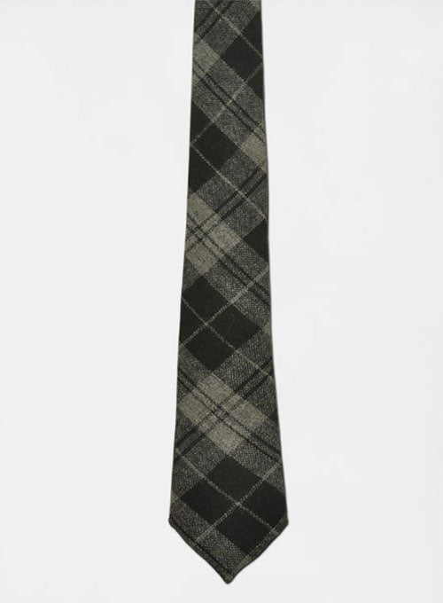 Tweed Tie - Black Scot Tweed - StudioSuits