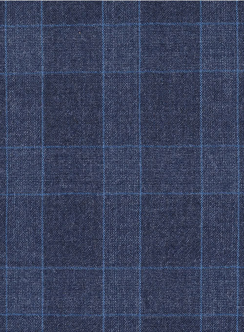 Blue Mont Checks Flannel Wool Jacket - StudioSuits
