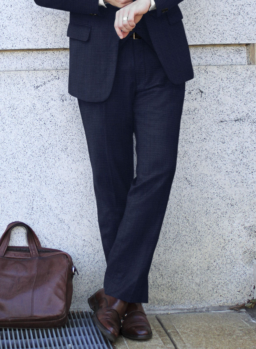 Bristol Blue Grid Pants - StudioSuits