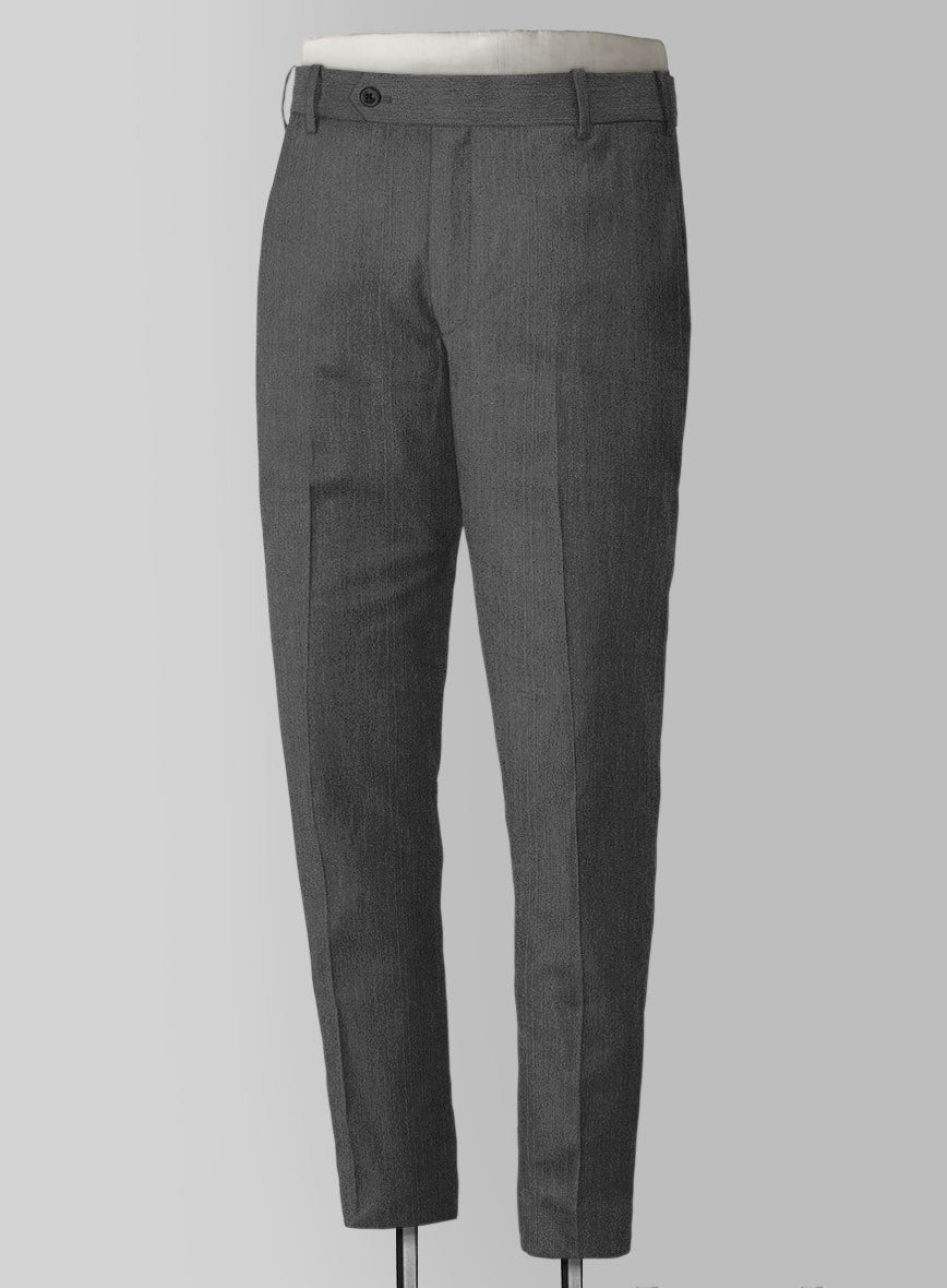 Bristol Gray Herringbone Pants - StudioSuits