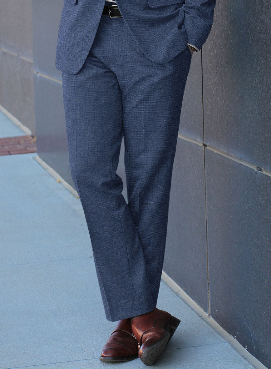 Bristol Nailhead Dusk Blue Pants - StudioSuits