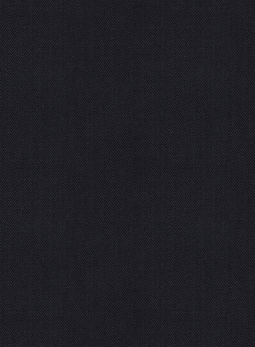 Bristol Umino Dark Blue Herringbone Pants - StudioSuits