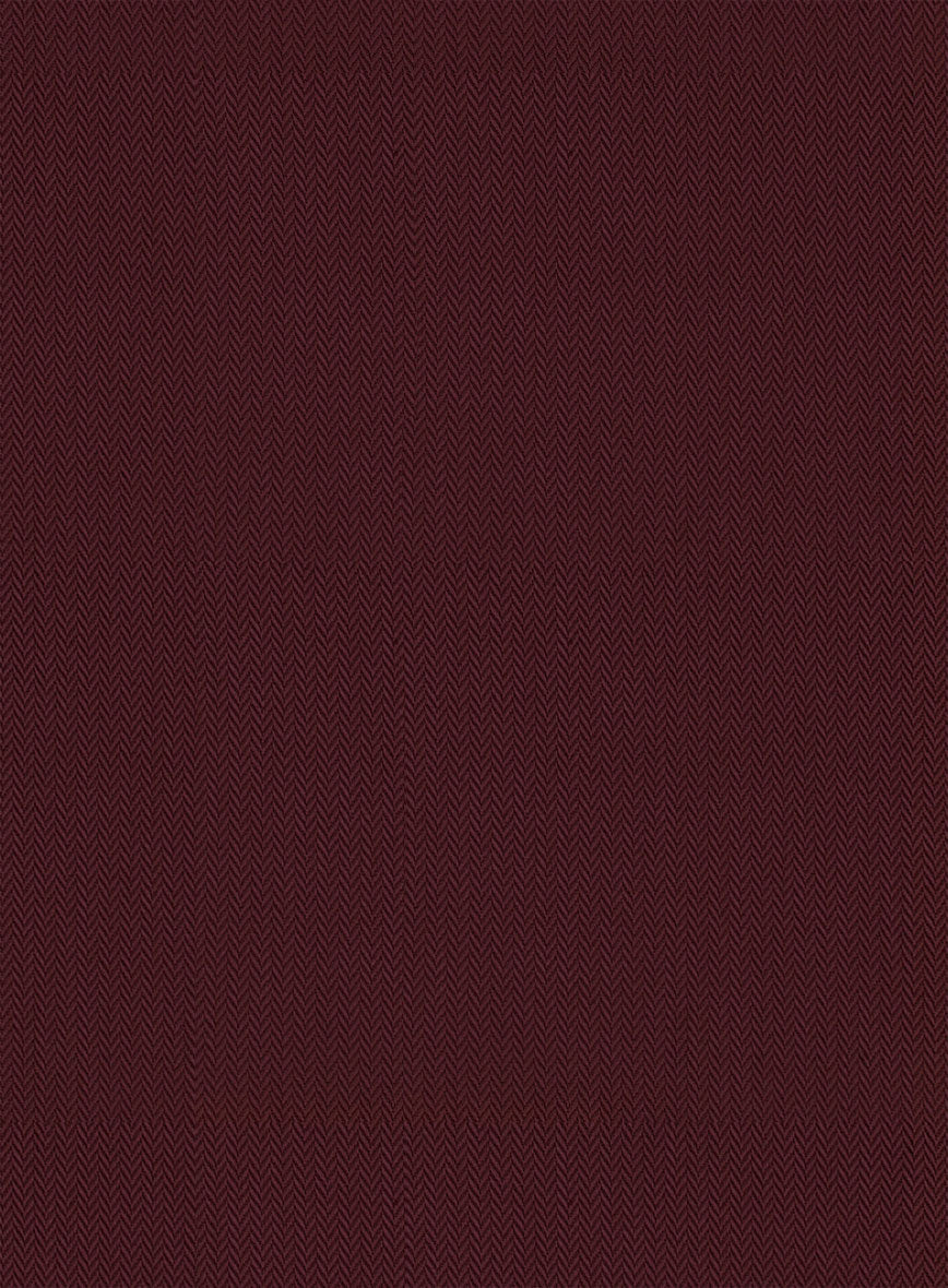 Burgundy herringbone cotton shirt - StudioSuits