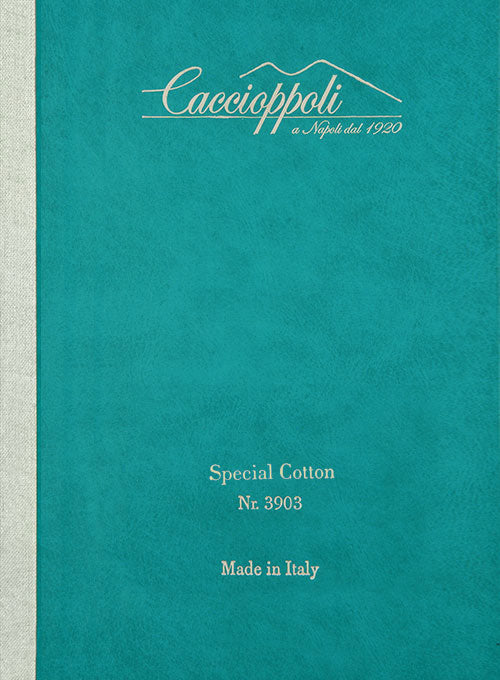 Caccioppoli Cotton Gabardine Ocean Khaki Jacket - StudioSuits