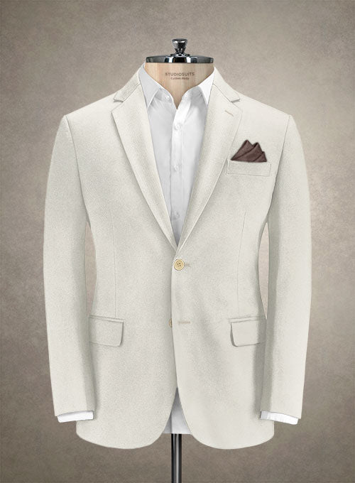 Caccioppoli Canvas Light Beige Cotton Jacket - StudioSuits