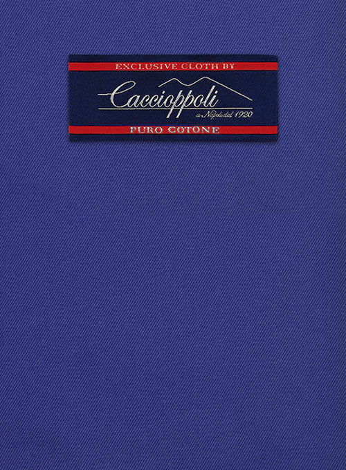 Caccioppoli Cotton Drill Cobalt Blue Jacket - StudioSuits