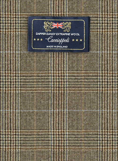 Caccioppoli Dapper Dandy Batito Brown Wool Pants - StudioSuits