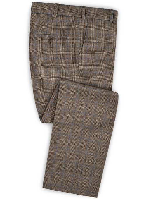 Caccioppoli Dapper Dandy Dicanno Brown Wool Pants - StudioSuits