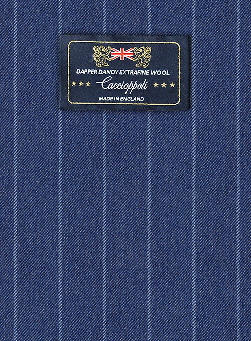 Caccioppoli Dapper Dandy Parbo Blue Wool Suit - StudioSuits