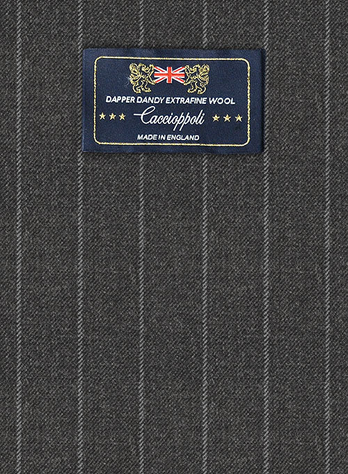 Caccioppoli Dapper Dandy Vigi Dark Gray Wool Pants - StudioSuits