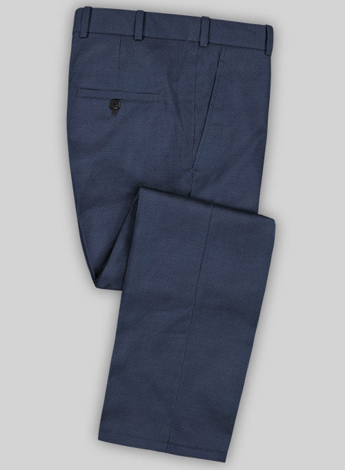 Caccioppoli Sun Dream Zoncci Blue Wool Silk Pants - StudioSuits