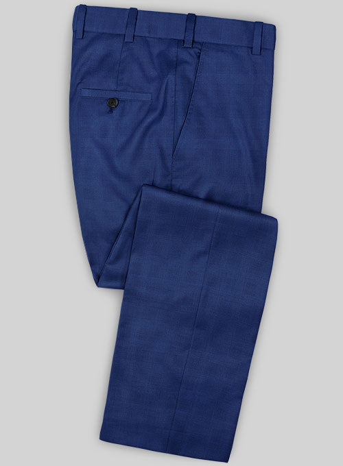 Caccioppoli Sun Dream Calito Blue Wool Silk Pants - StudioSuits