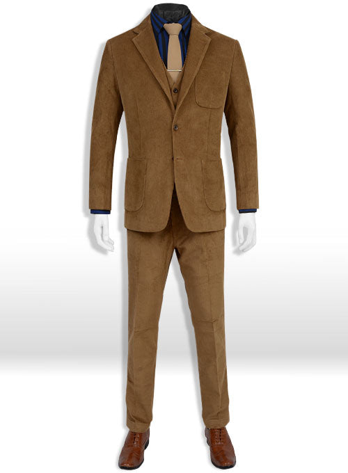 Camel Thick Corduroy Suit - Ready Size - StudioSuits