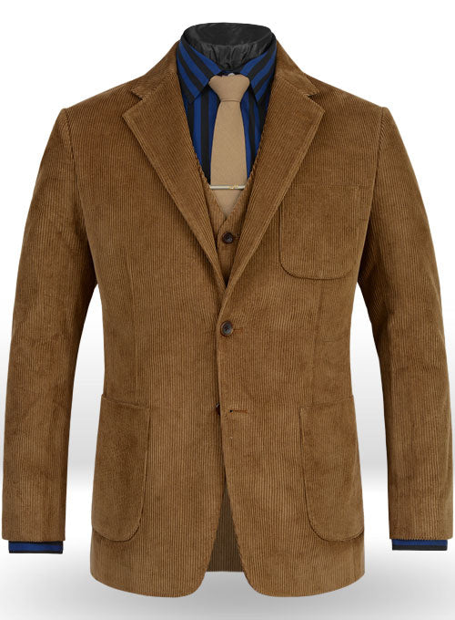 Camel Thick Corduroy Suit - Ready Size - StudioSuits