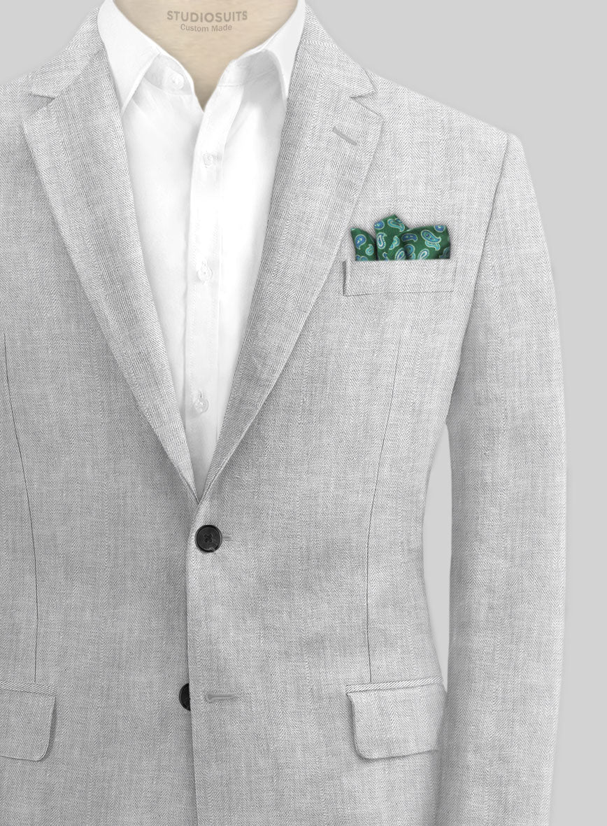 Campari Cloudy Gray Linen Suit - StudioSuits