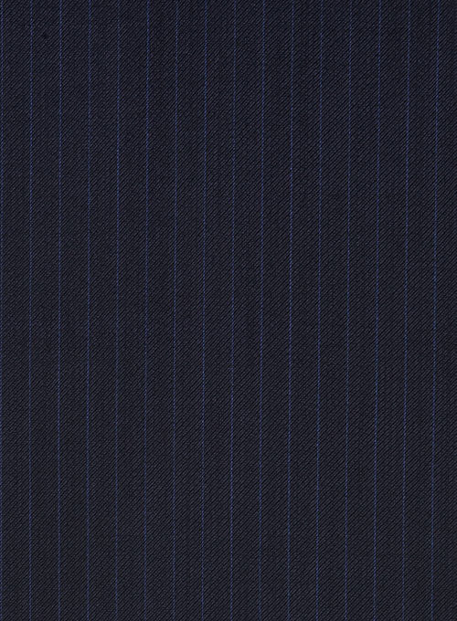 Charles Clayton Iada Blue Stripe Wool Cashmere Jacket - StudioSuits