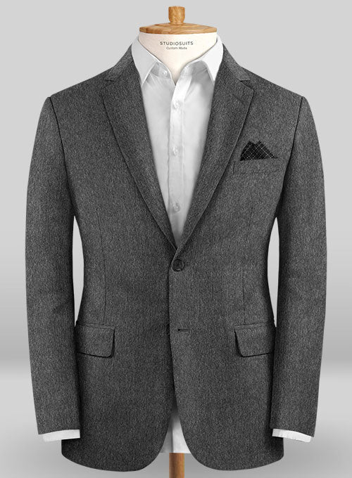 Colombo Dark Gray Cashmere Jacket - StudioSuits