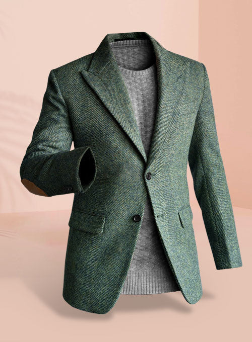 Harris Tweed Wide Herringbone Green Jacket II
