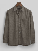 Dapper Brown Tweed Shirt - StudioSuits