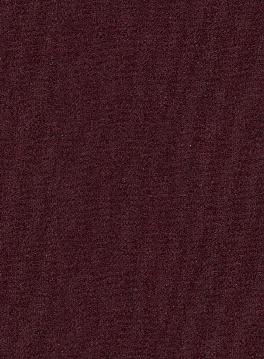 Dark Wine Heavy Tweed Pants - StudioSuits