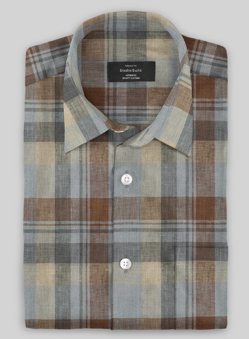 Dasi Checks Linen Shirt - StudioSuits