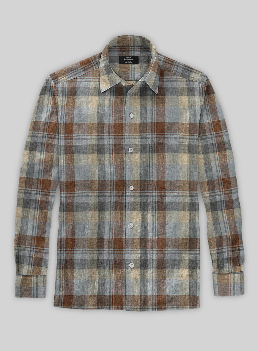Dasi Checks Linen Shirt - StudioSuits