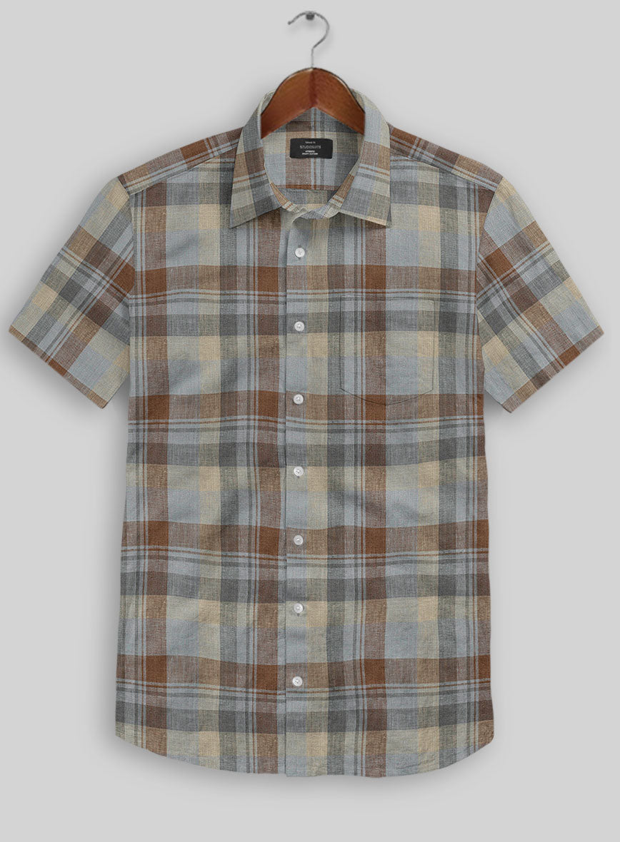 Dasi Checks Linen Shirt - StudioSuits