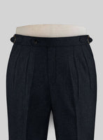 Deep Blue Heavy Highland Tweed Trousers - StudioSuits