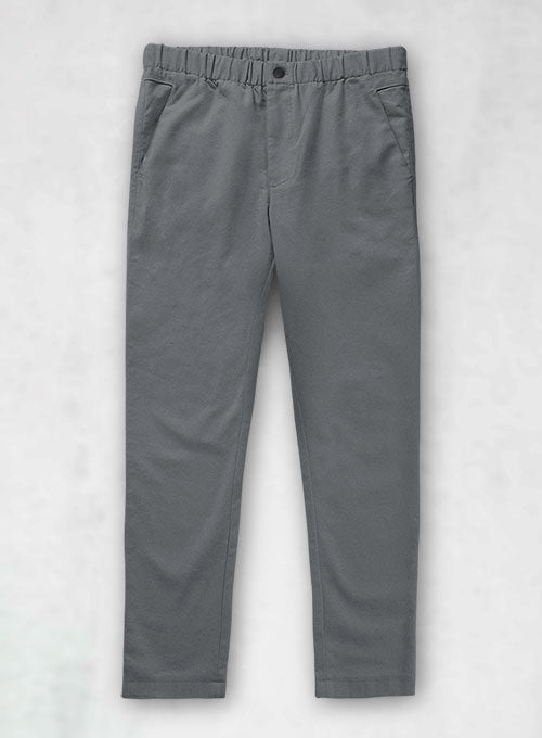 Easy Pants Gray Cotton Canvas - StudioSuits