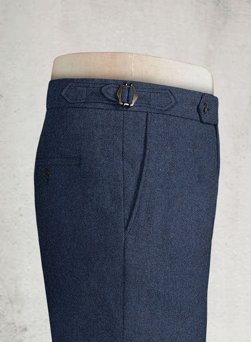 Empire Blue Highland Tweed Trousers - StudioSuits