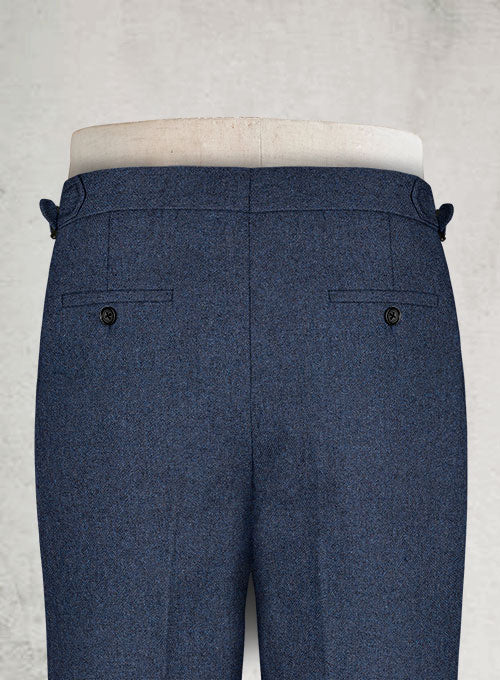 Empire Blue Highland Tweed Trousers - StudioSuits