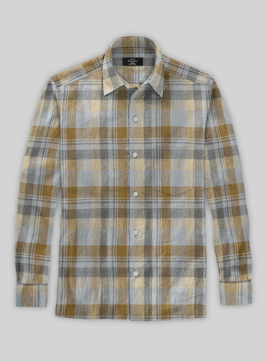 Enly Checks Linen Shirt - StudioSuits