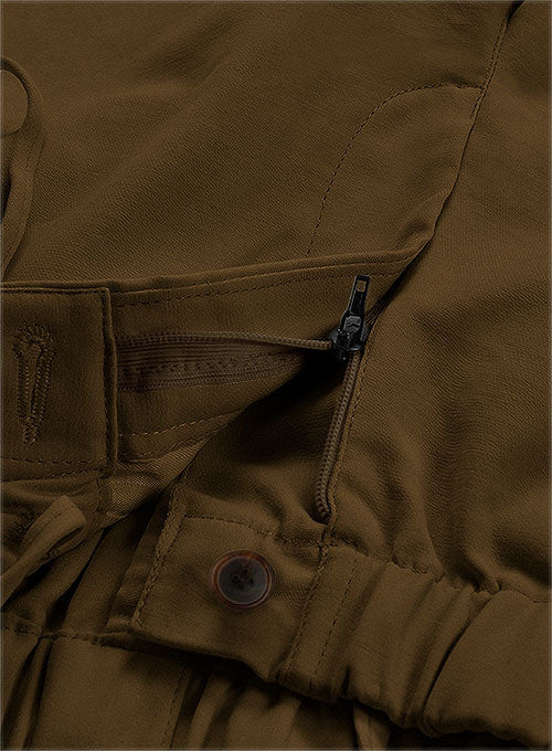 Easy Pants Brown Cotton Canvas - StudioSuits